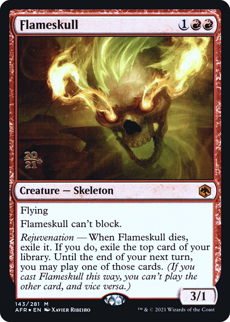 Flameskull (PRE-143) [Adventures in the Forgotten Realms Promos] Foil MTG Single Wizards of the Coast