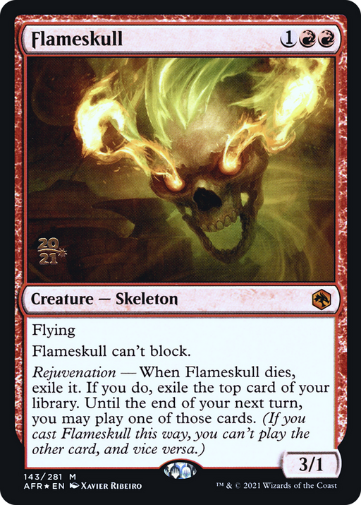 Flameskull (PRE-143) [Adventures in the Forgotten Realms Promos] Foil MTG Single Wizards of the Coast