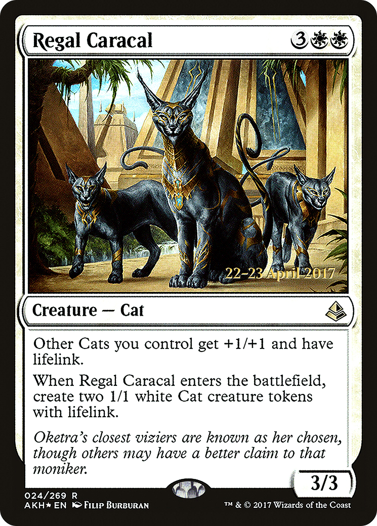 Regal Caracal (PRE-024) [Amonkhet Promos] Foil MTG Single Wizards of the Coast