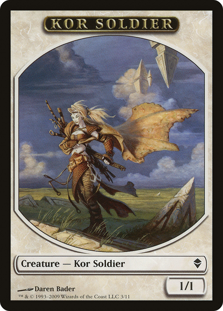 Kor Soldier Token (ZEN-003) [Tokens] Zendikar Tokens MTG Single Wizards of the Coast