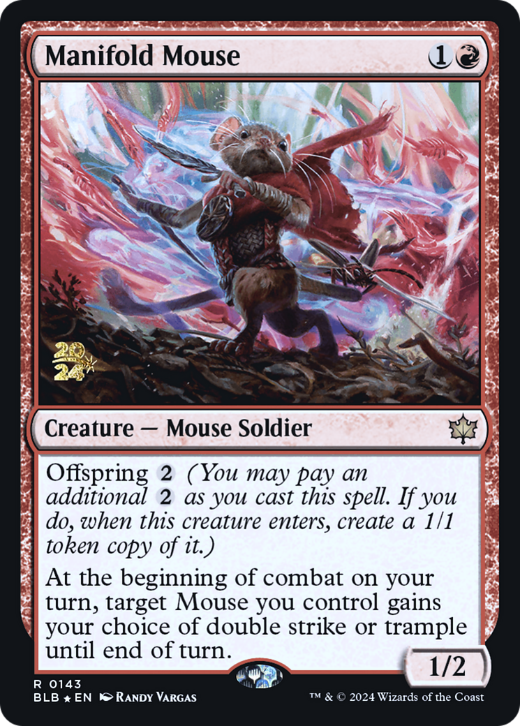 Manifold Mouse (PRE-143) [Bloomburrow Promos] Foil MTG Single Wizards of the Coast