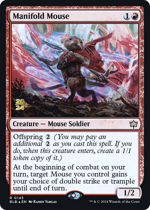 Manifold Mouse (PRE-143) [Bloomburrow Promos] Foil MTG Single Wizards of the Coast