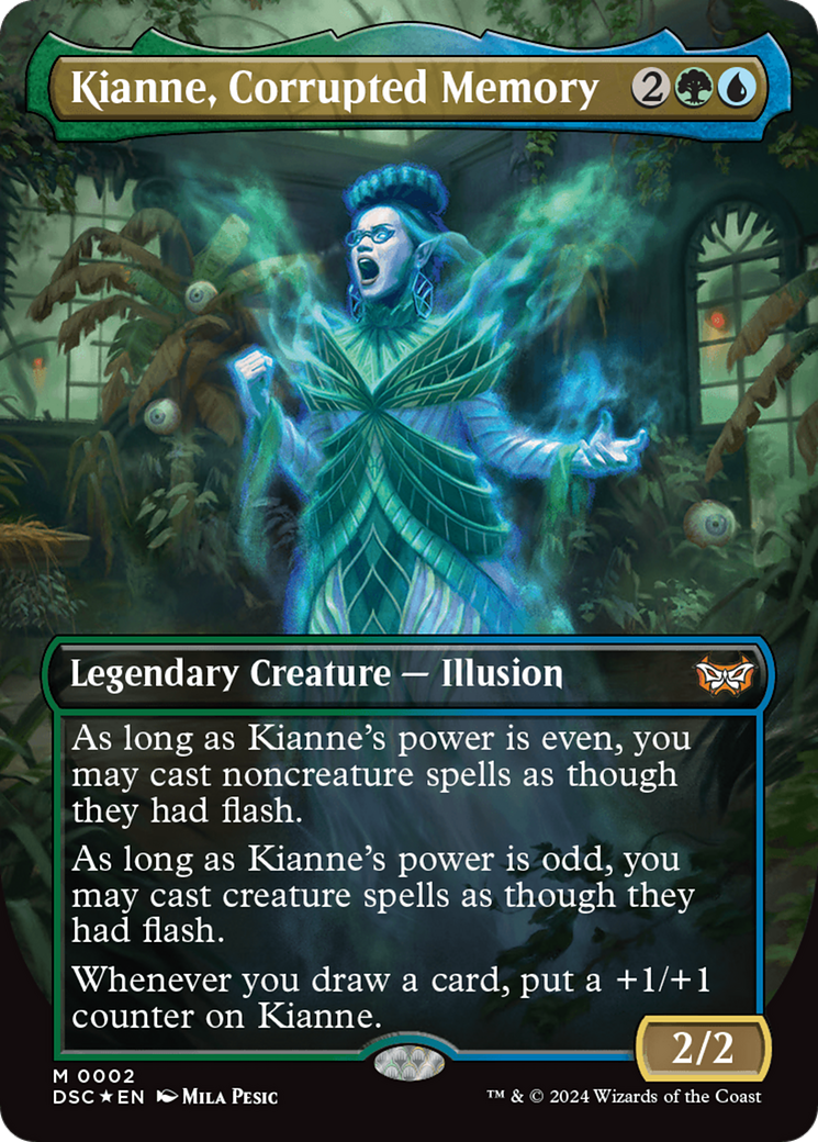 Kianne, Corrupted Memory (DSC-002) [Duskmourn: House of Horror Commander] (Borderless) MTG Single Wizards of the Coast