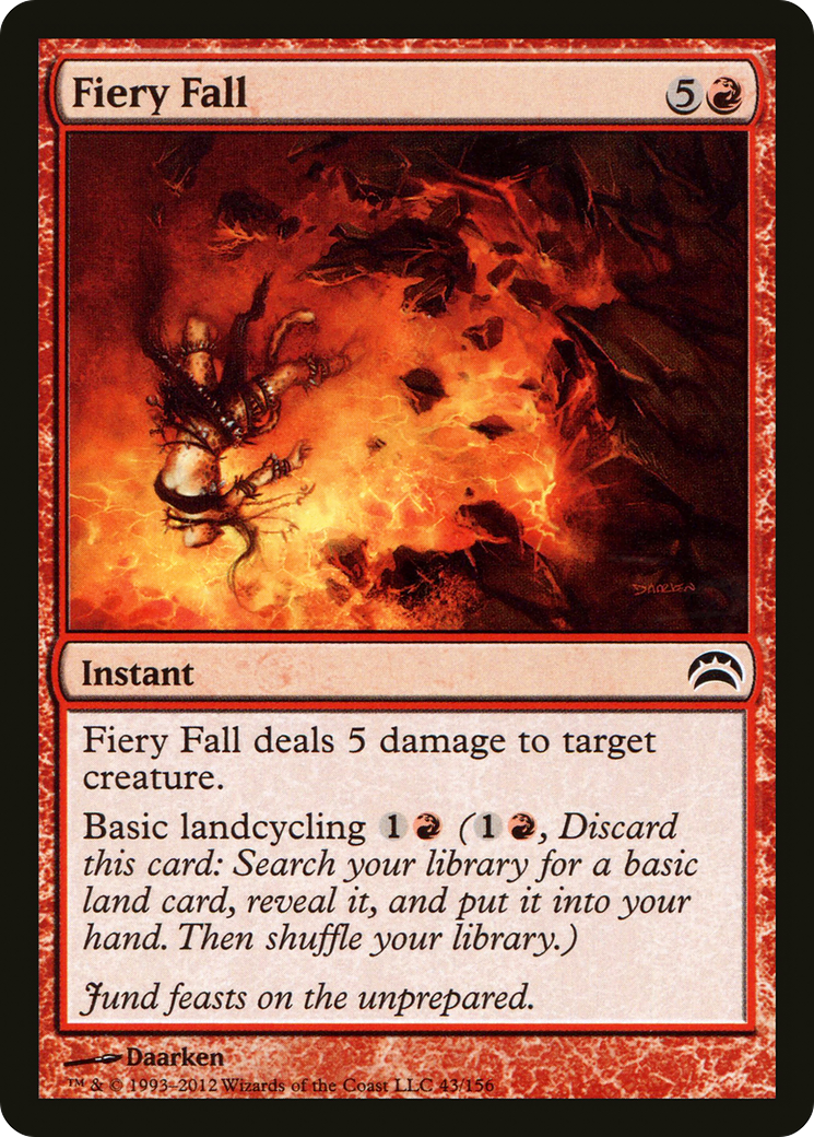 Fiery Fall (PC2-043) [Misc] Planechase 2012 Foil MTG Single Wizards of the Coast