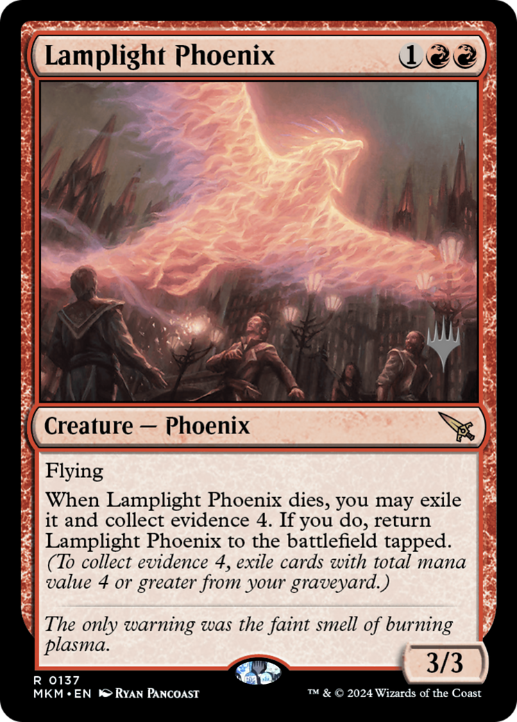 Lamplight Phoenix (PPMKM-137) [Murders at Karlov Manor Promos] MTG Single Wizards of the Coast