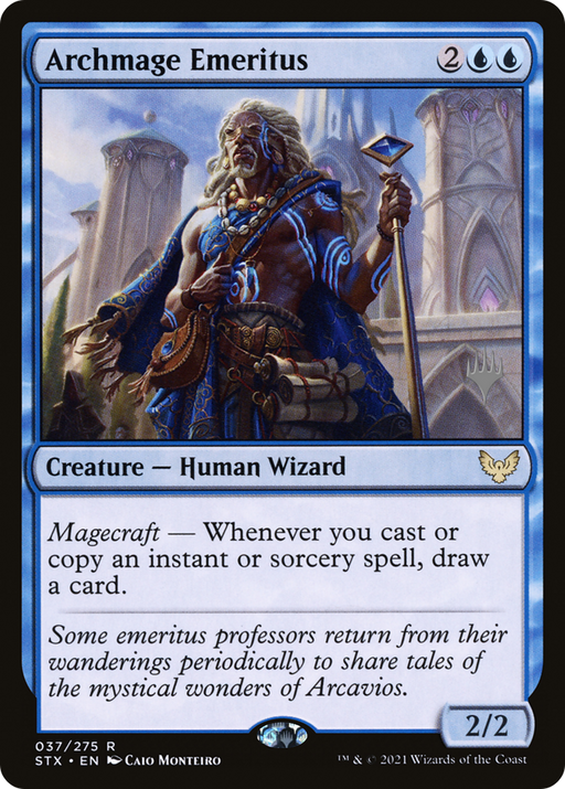 Archmage Emeritus (PPSTX-037) [Strixhaven: School of Mages Promos] MTG Single Wizards of the Coast