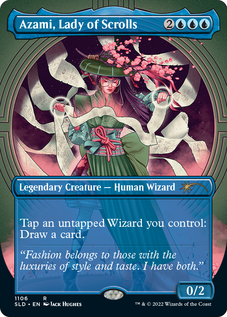 Azami, Lady of Scrolls (SLD-1106) [Secret Lair] Drop (Borderless) Foil MTG Single Wizards of the Coast