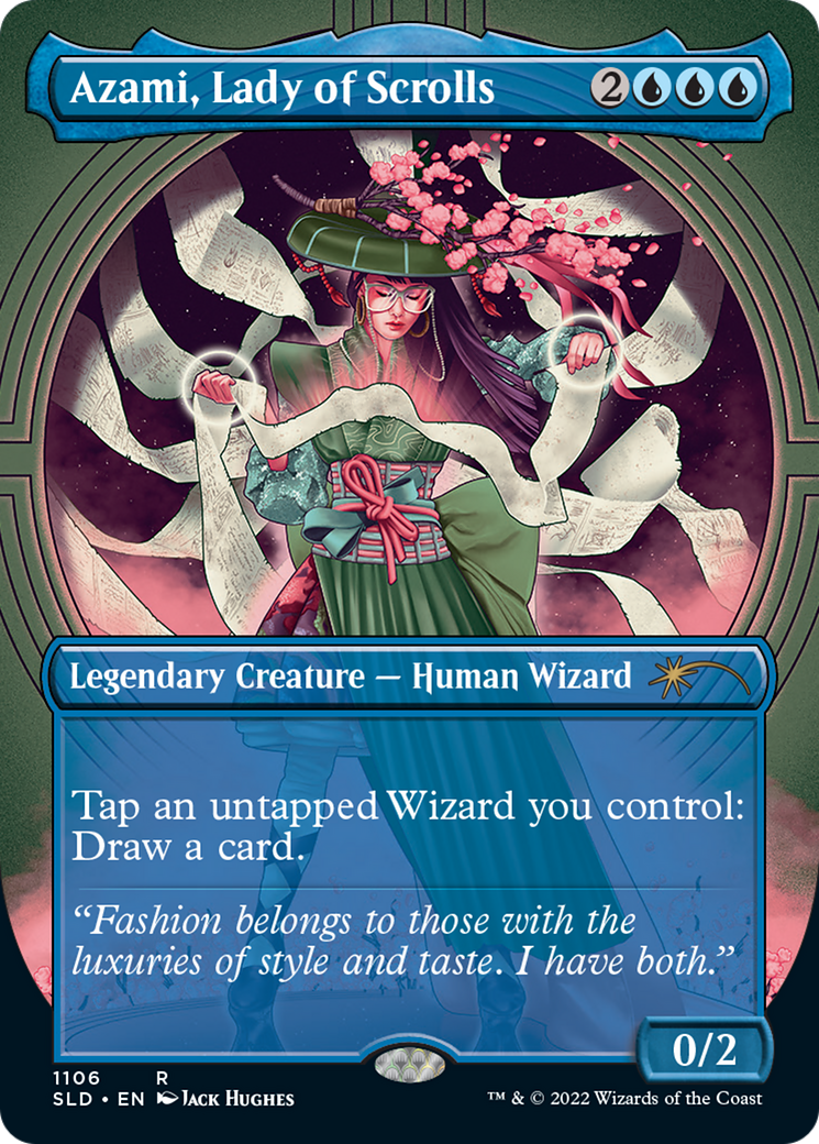 Azami, Lady of Scrolls (SLD-1106) [Secret Lair] Drop (Borderless) Foil MTG Single Wizards of the Coast