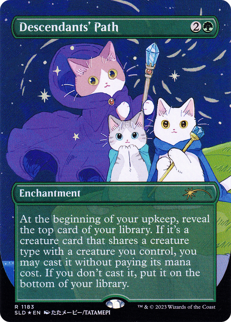 Descendants' Path (SLD-1183) [Secret Lair Drop] (Borderless) Foil MTG Single Wizards of the Coast