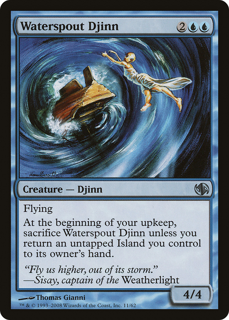 Waterspout Djinn (DD2-011) [Misc] Duel Decks: Jace vs. Chandra MTG Single Wizards of the Coast