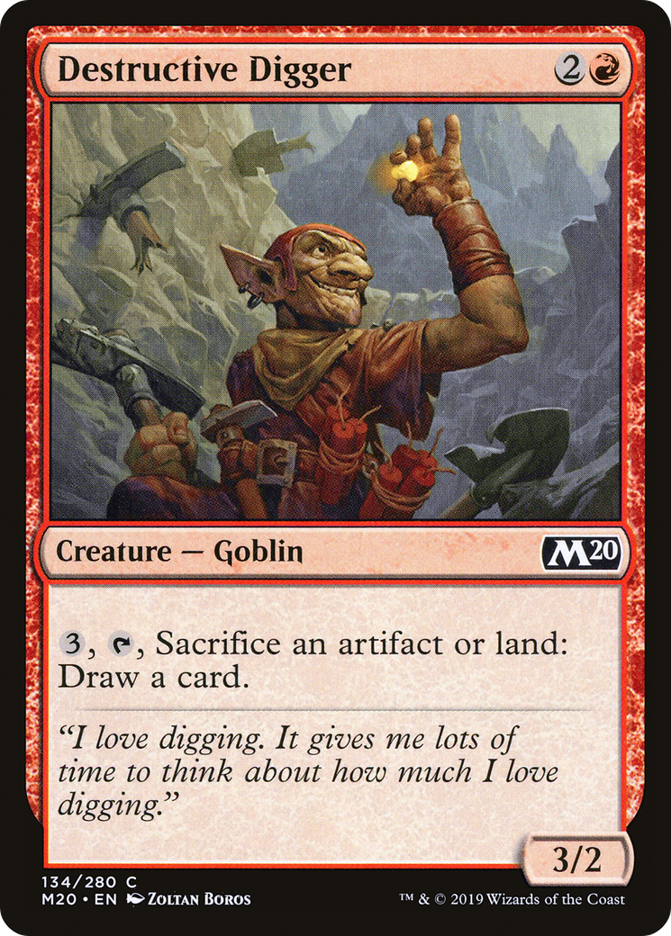 Destructive Digger (M20-134) [Core Set 2020] MTG Single Wizards of the Coast