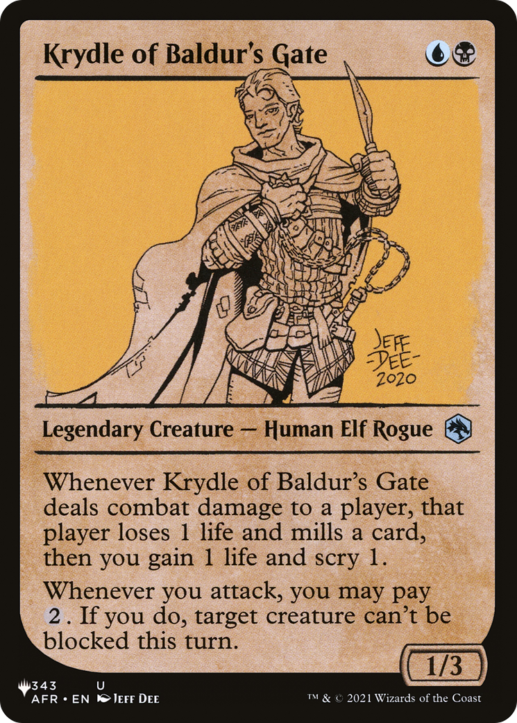 Krydle of Baldur's Gate (LIST-AFR-343) [Mystery Booster] The List (Showcase) MTG Single Wizards of the Coast