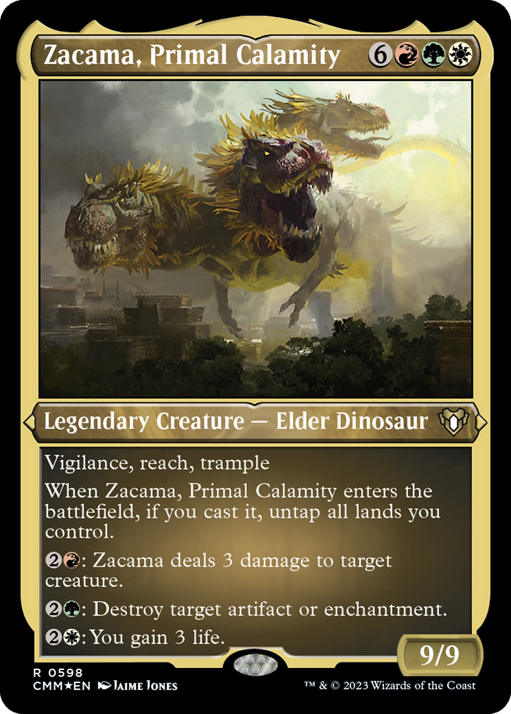 Zacama, Primal Calamity (CMM-598) [Commander Masters] Etched Foil MTG Single Wizards of the Coast