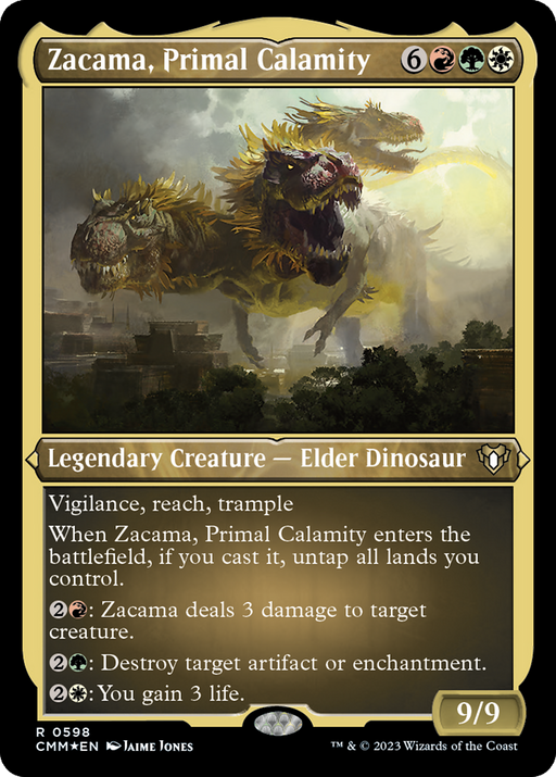 Zacama, Primal Calamity (CMM-598) [Commander Masters] Etched Foil MTG Single Wizards of the Coast