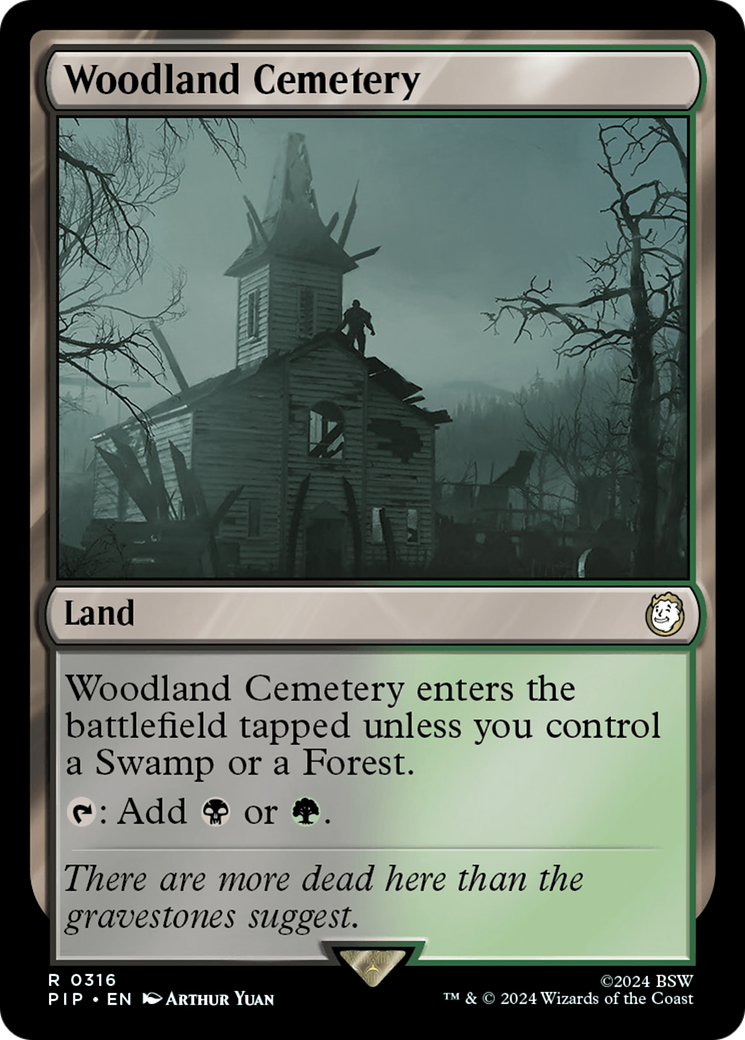 Woodland Cemetery (PIP-316) [Fallout] Foil MTG Single Wizards of the Coast