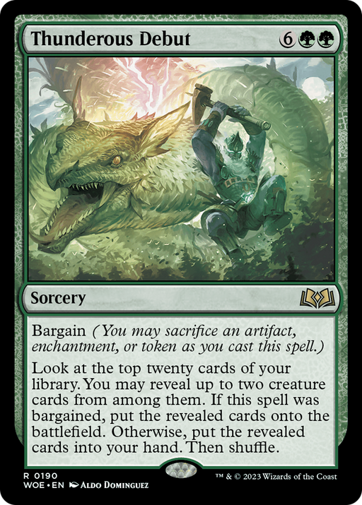 Thunderous Debut (WOE-190) [Wilds of Eldraine] MTG Single Wizards of the Coast
