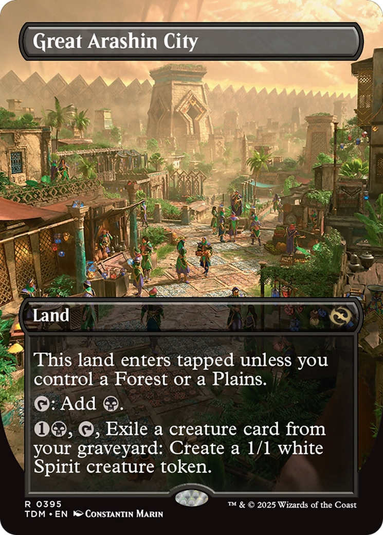 Great Arashin City (Borderless) (TDM-395) [Tarkir: Dragonstorm] MTG Single Wizards of the Coast
