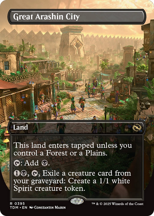 Great Arashin City (Borderless) (TDM-395) [Tarkir: Dragonstorm] MTG Single Wizards of the Coast