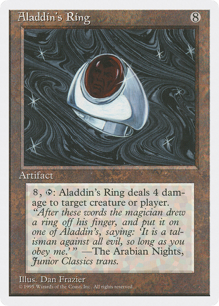 Aladdin's Ring (4ED-292) [Fourth Edition] MTG Single Magic: The Gathering