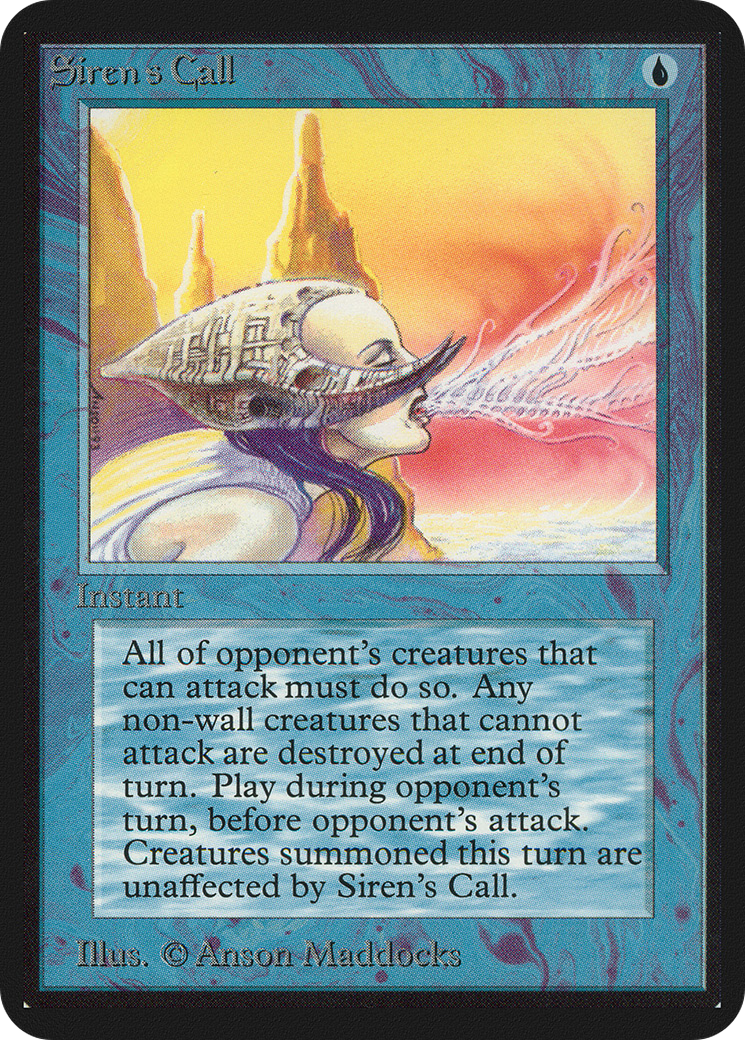 Siren's Call (LEA-077) [Oldschool] Limited Edition Alpha MTG Single Wizards of the Coast