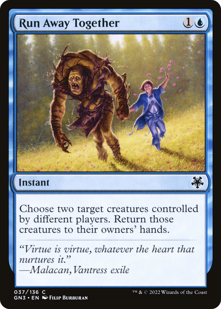 Run Away Together (GN3-037) [Misc] Game Night: Free-for-All MTG Single Wizards of the Coast
