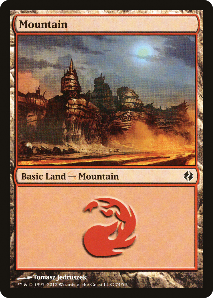 Mountain (74) (DDI-074) [Misc] Duel Decks: Venser vs. Koth MTG Single Wizards of the Coast