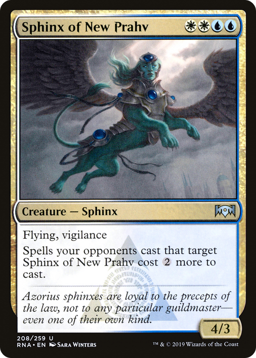 Sphinx of New Prahv (RNA-208) [Ravnica Allegiance] Foil MTG Single Wizards of the Coast