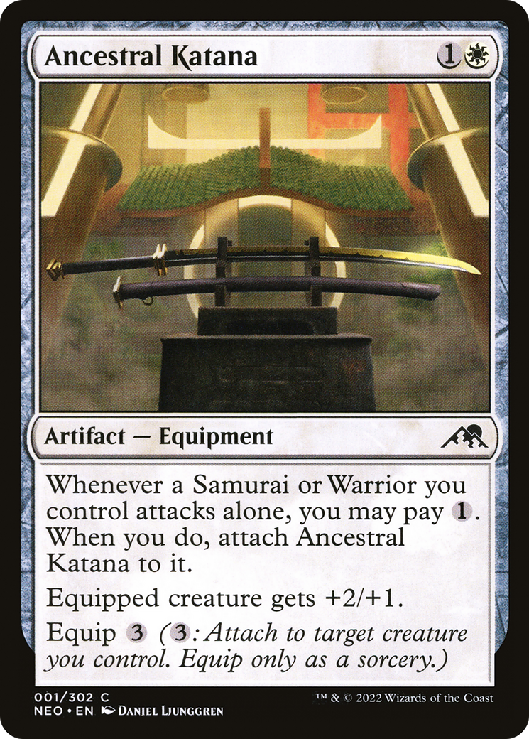 Ancestral Katana (NEO-001) [Kamigawa: Neon Dynasty] MTG Single Wizards of the Coast