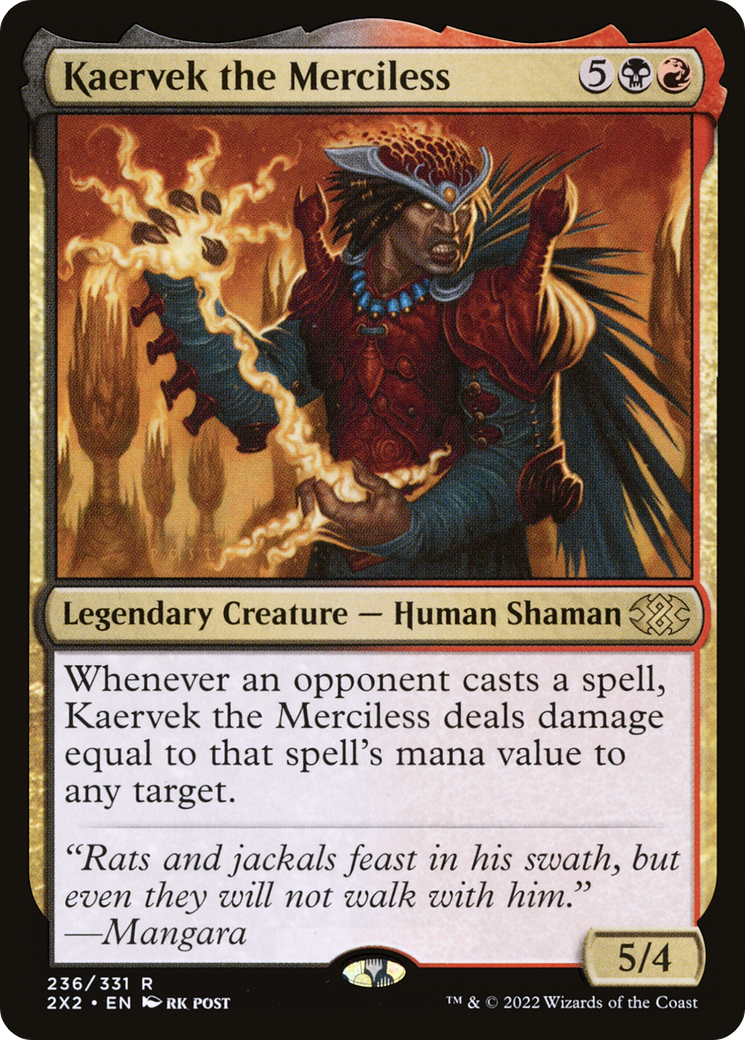 Kaervek the Merciless (2X2-236) [Double Masters 2022] Foil MTG Single Wizards of the Coast