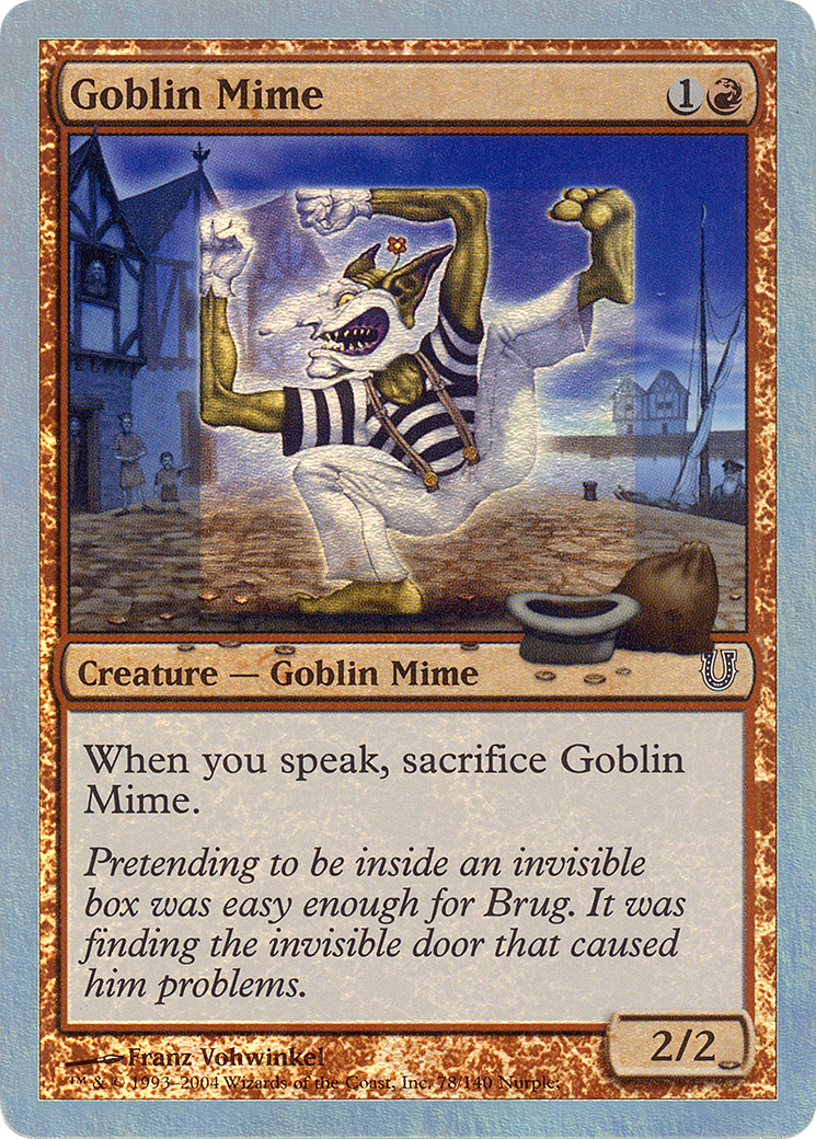 Goblin Mime (Alternate Foil) (UNH-078) [Unhinged] Foil MTG Single Wizards of the Coast