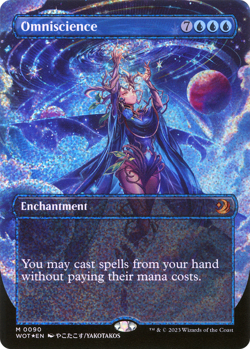 Omniscience (Anime Borderless) (Confetti Foil) (WOT-090) [Wilds of Eldraine: Enchanting Tales] (Borderless) Foil MTG Single Wizards of the Coast