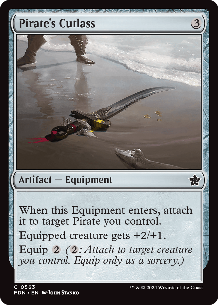Pirate's Cutlass (FDN-563) [Foundations] MTG Single Wizards of the Coast
