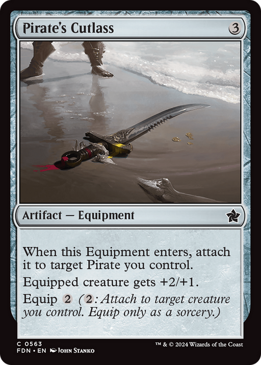 Pirate's Cutlass (FDN-563) [Foundations] MTG Single Wizards of the Coast