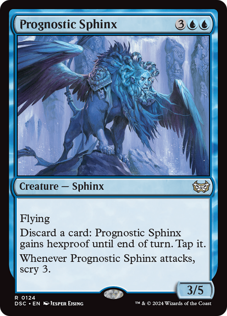 Prognostic Sphinx (DSC-124) [Duskmourn: House of Horror Commander] MTG Single Wizards of the Coast