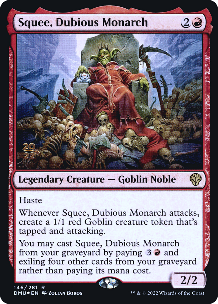 Squee, Dubious Monarch (PRE-146) [Dominaria United Promos] Foil MTG Single Wizards of the Coast