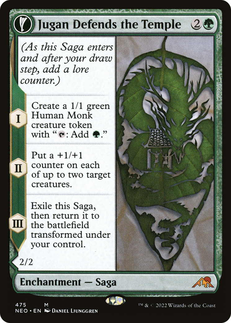 Jugan Defends the Temple // Remnant of the Rising Star (NEO-475) [Kamigawa: Neon Dynasty] (Extended Art) MTG Single Wizards of the Coast