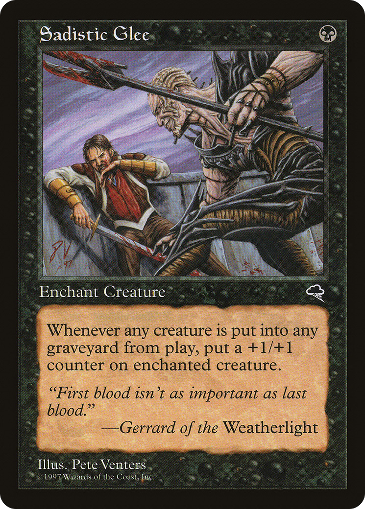 Sadistic Glee (TMP-153) [Tempest] MTG Single Wizards of the Coast
