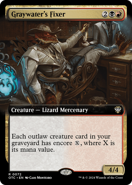 Graywater's Fixer (OTC-072) [Outlaws of Thunder Junction Commander] (Extended Art) MTG Single Wizards of the Coast
