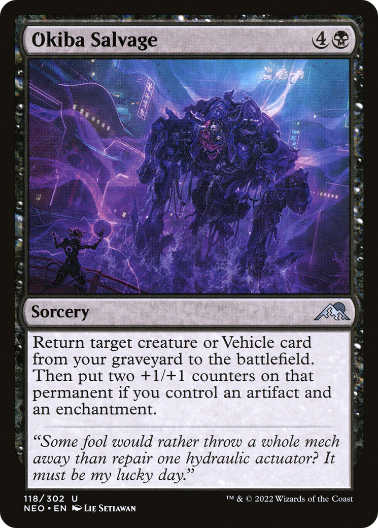 Okiba Salvage (NEO-118) [Kamigawa: Neon Dynasty] Foil MTG Single Wizards of the Coast