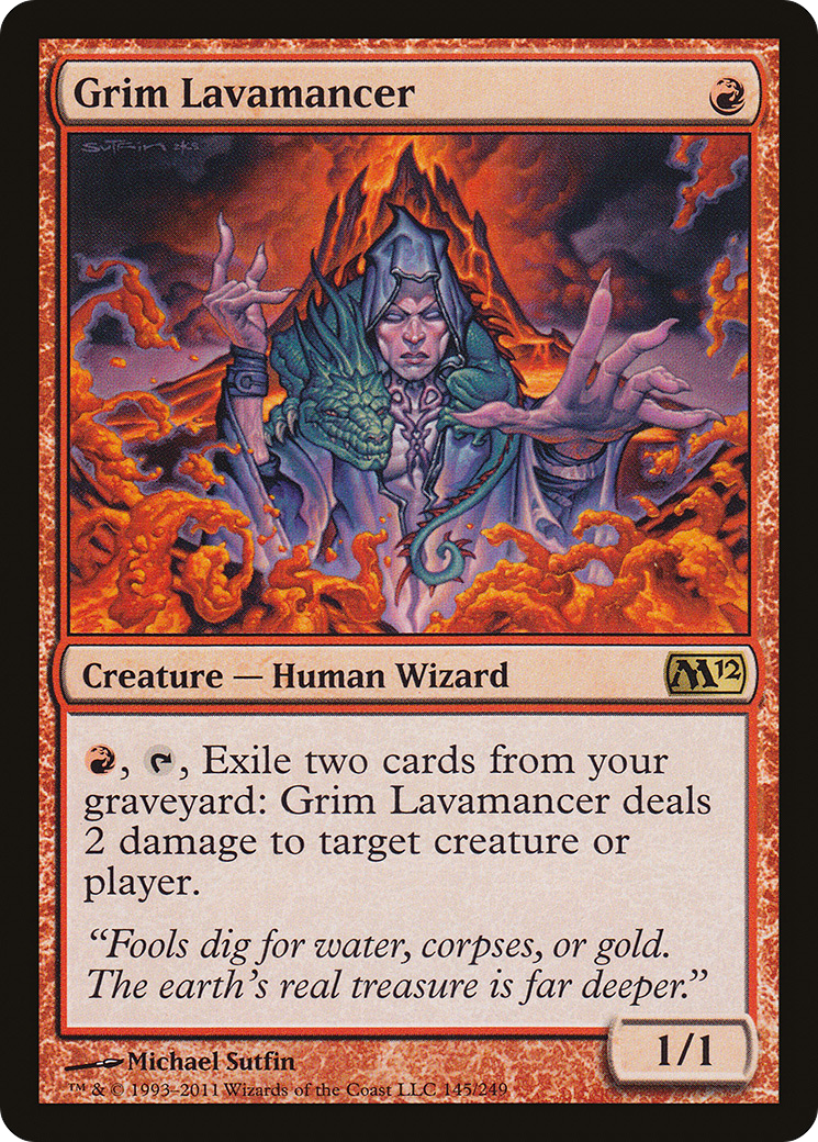Grim Lavamancer (M12-145) [Magic 2012] MTG Single Wizards of the Coast
