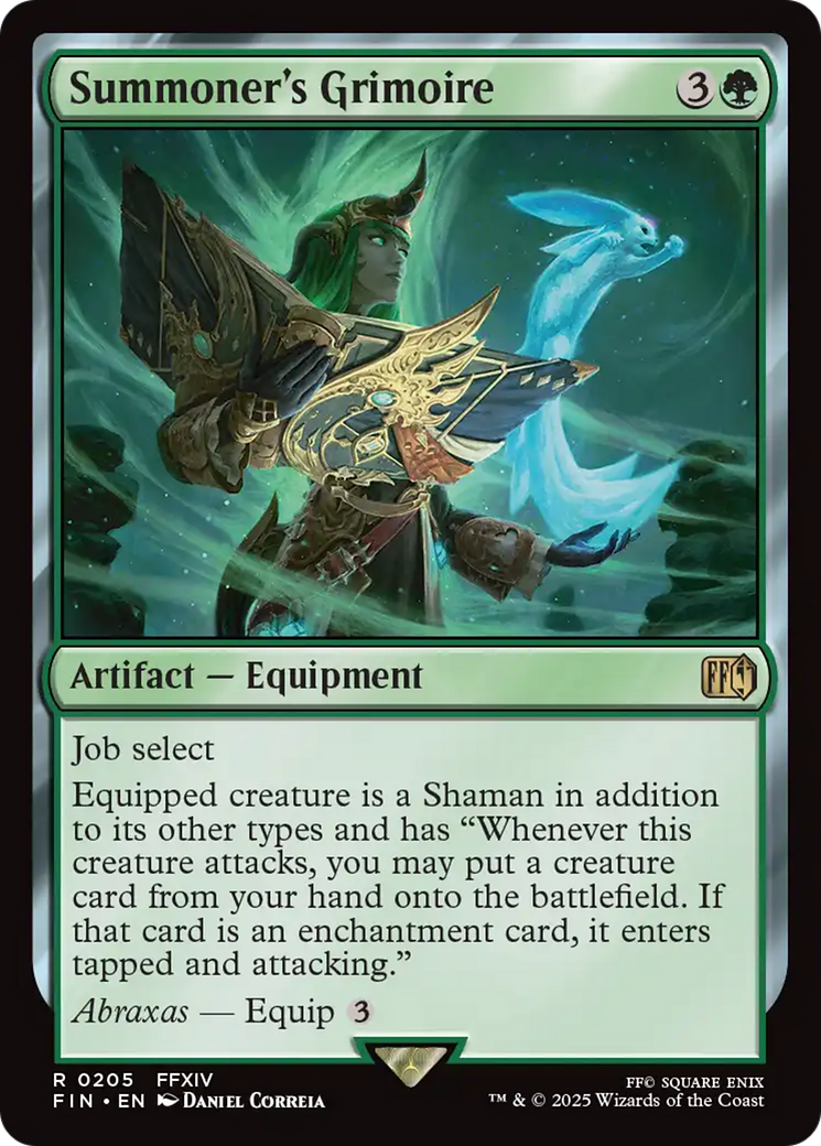 Summoner's Grimoire (FIN-205) [FINAL FANTASY] Foil MTG Single Wizards of the Coast