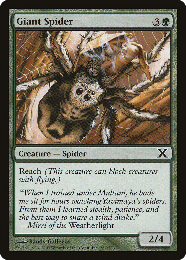 Giant Spider (10E-267) [Tenth Edition] MTG Single Wizards of the Coast