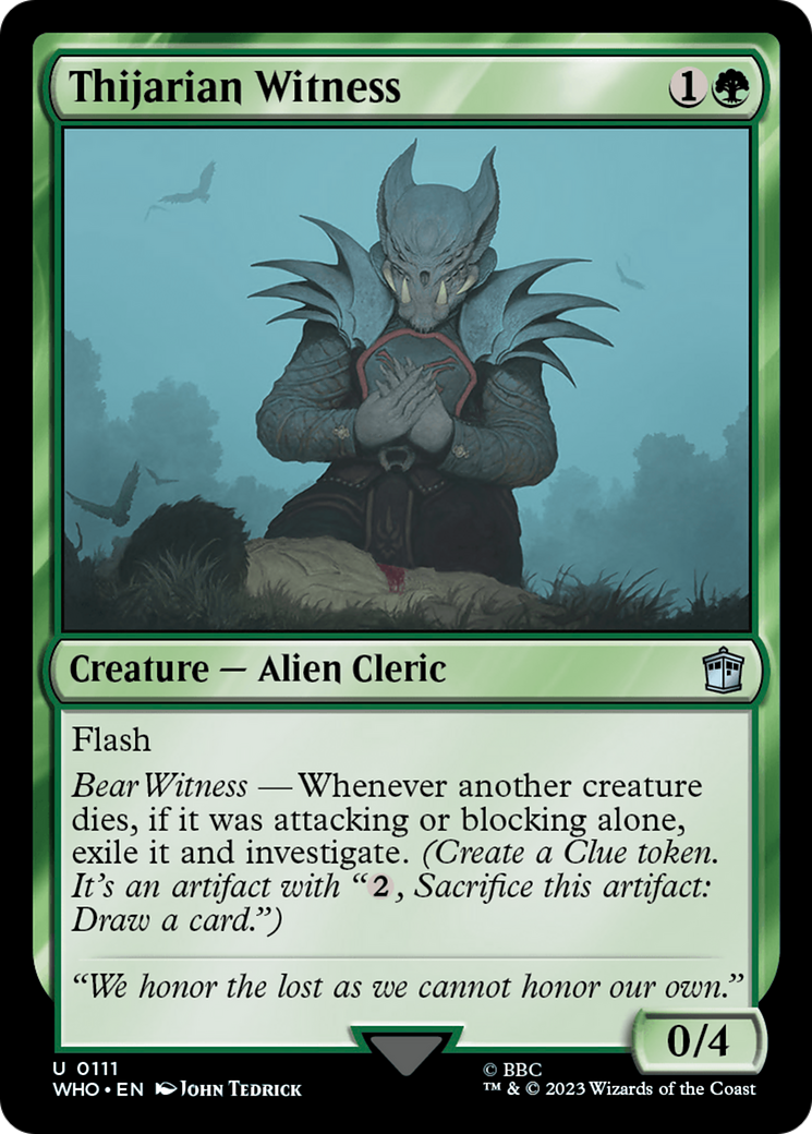 Thijarian Witness (WHO-111) [Doctor Who] MTG Single Wizards of the Coast