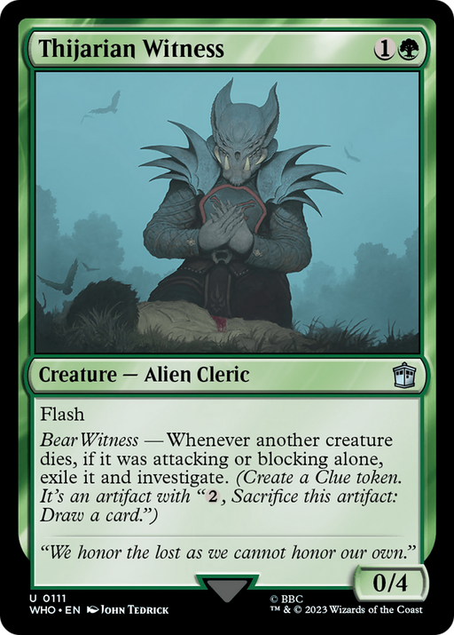 Thijarian Witness (WHO-111) [Doctor Who] MTG Single Wizards of the Coast