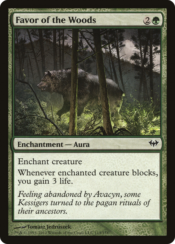 Favor of the Woods (DKA-113) [Dark Ascension] Foil MTG Single Wizards of the Coast