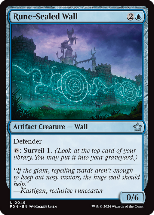Rune-Sealed Wall (FDN-049) [Foundations] MTG Single Wizards of the Coast