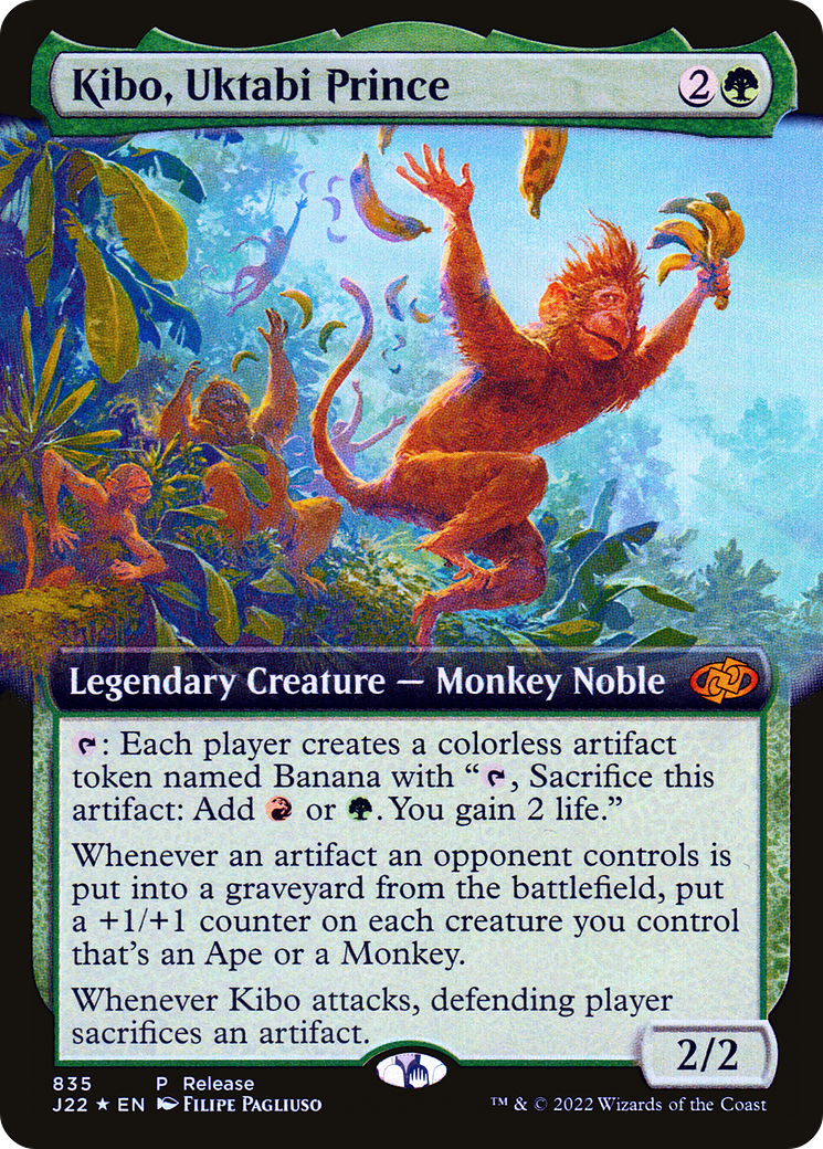 Kibo, Uktabi Prince (LARP-835) [Jumpstart 2022] (Extended Art) Foil MTG Single Wizards of the Coast
