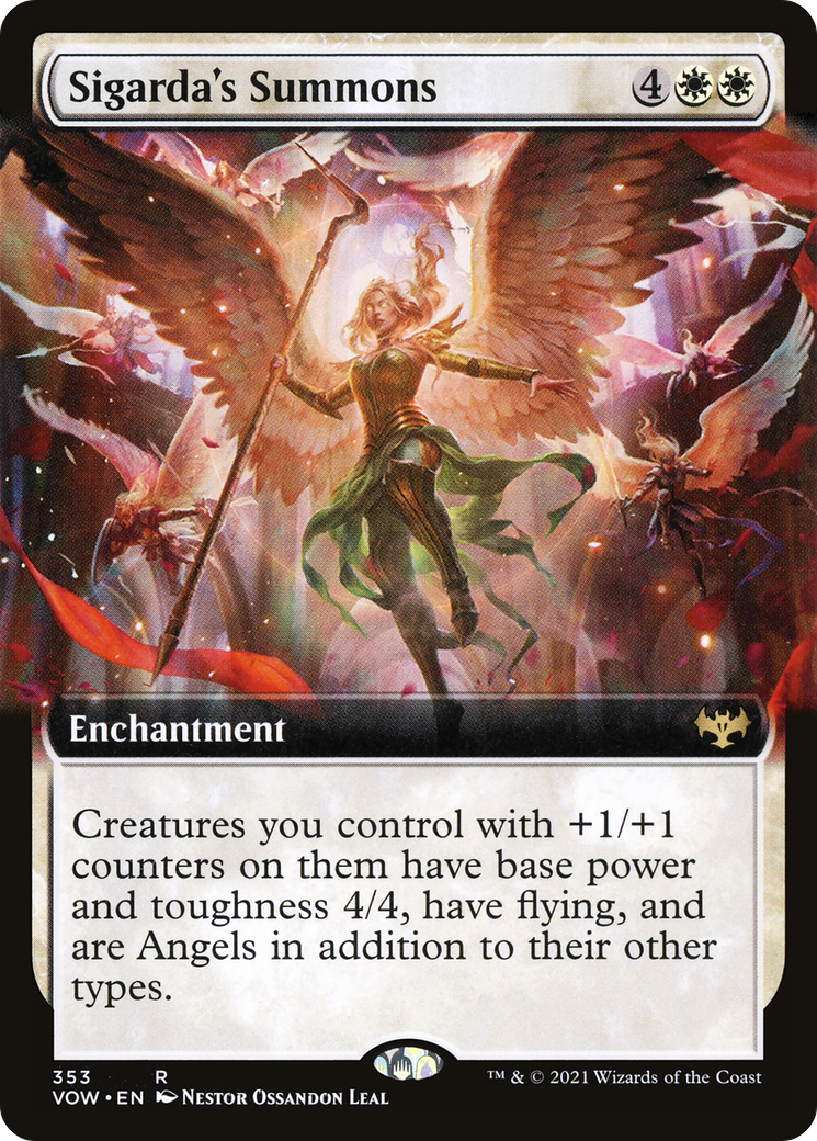 Sigarda's Summons (VOW-353) [Innistrad: Crimson Vow] (Extended Art) MTG Single Wizards of the Coast