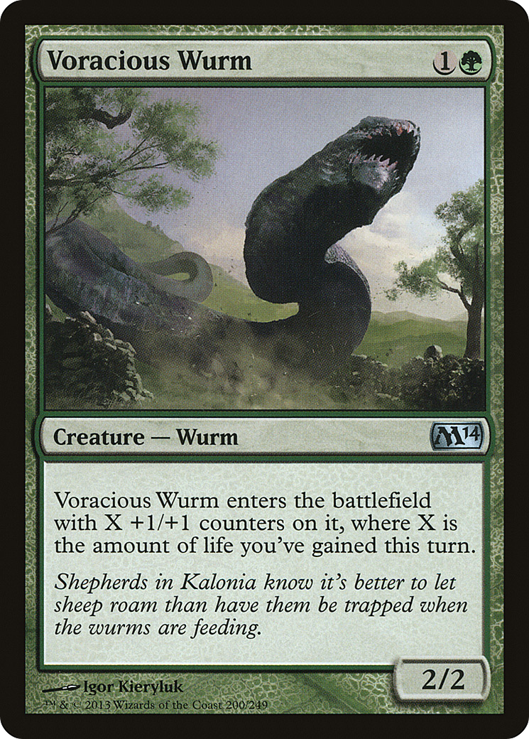 Voracious Wurm (M14-200) [Magic 2014] Foil MTG Single Wizards of the Coast