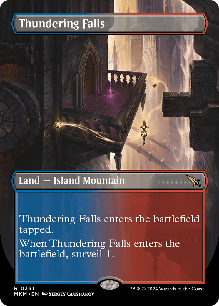 Thundering Falls (MKM-331) [Murders at Karlov Manor] (Borderless) Foil MTG Single Wizards of the Coast